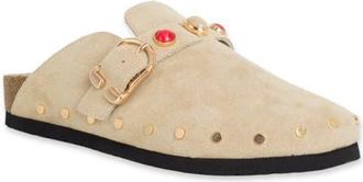 Shushop Tina Clog in Beige Suede at Nordstrom, Size 6.5