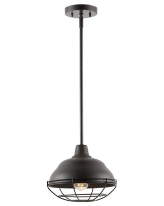 Jonathan Y Designs Jonathan Y Levi 10In 1-Light Industrial Farmhouse Iron Led Pendant
