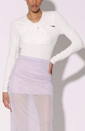 Walter Baker Corinne Long Sleeve Top in White at Nordstrom Rack, Size Small