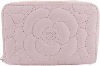 Chanel Light Pink Leather Coin Purse/Coin Case (Pre-Owned)