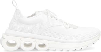 Ferragamo Womens Fabric Low-Top Sneakers White Trainers
