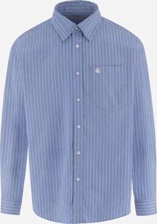 Carhartt Work in Progress Mens Shirt Cotton Poplin Light Blue