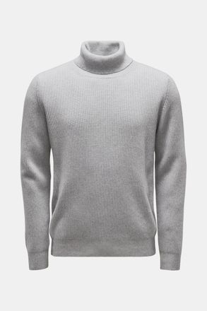 Braun Hamburg Men - Cashmere turtleneck jumper light grey