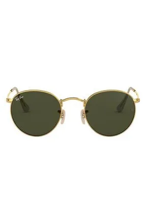 Ray-Ban Legend Collection 47mm Round Sunglasses in Gold Green at Nordstrom Rack