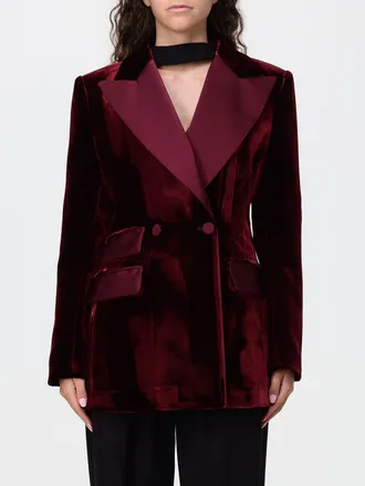 Simona Corsellini Double-Breasted Velvet Blazer with Peak Lapels