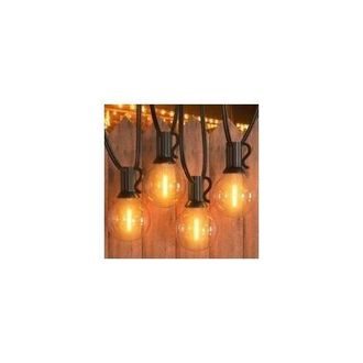 OEM Guirnalda De Luces Exteriores De 9 M Con 30 Bombillas Led G40 Y 2 Bombillas Led G40, Luces De Cadena De Bajo Voltaje, Impermeables, De Luz Blanca C&aacute;li