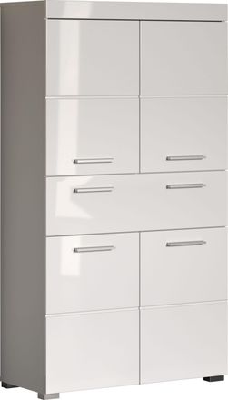 WELLTIME Midischrank »Avena« Standschrank mit 4 Türen, 1 Schublade - (B/T/H) 73/31/130 cm