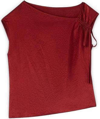 Motivi Sleeveless Tops - Dames - Tops zonder mouwen - Rood - L - Satijn - Tops