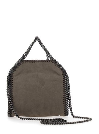 Stella McCartney Womens Tiny Tote Falabella Brown Tech Fabric Polyester Shoulder Bags