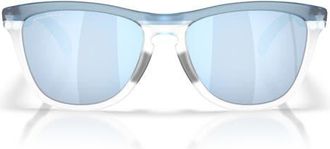 Oakley Gender Inclusive Frogskins Range XL 58mm Polarized Round Sunglasses in Matte Stonewash/prizm at Nordstrom
