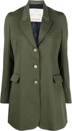 Giuliva Heritage Collection De Karen Blazer - Dames - Blazers - Groen - XL - Leer - Jassen
