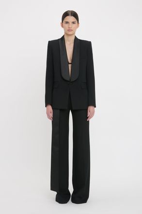 Victoria Beckham Shawl Collar Tux Jacket In Black 10