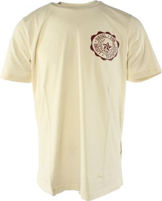 Diesel a 11083 0gram 1ab - Heren - T-shirts - Beige - 2XL - Katoen - Tops