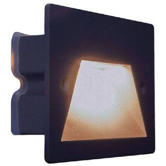 Trade Shop Trade Shop Traesio - Trade Shop - Segnapasso A Led 3 W Faretto Applique Luce Fredda Calda Naturale Ip65 Es49 Nero