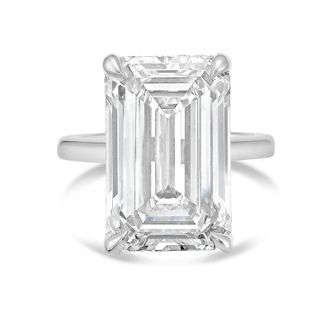 Diana M. Jewels 14kt white gold 2.00 ct lab grown emerald diamond solitaire ring
