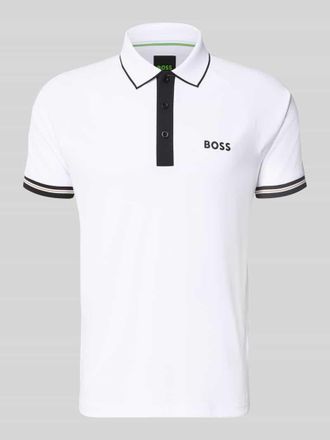 HUGO BOSS Regular Fit Poloshirts mit Kontrastdetails in Weiss, Gr&ouml;&szlig;e XXXL