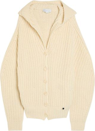 Stella McCartney Stella Mccartney Hooded Cashmere and Wool-blend Cardigan - Cream - S (UK8-10 / S)