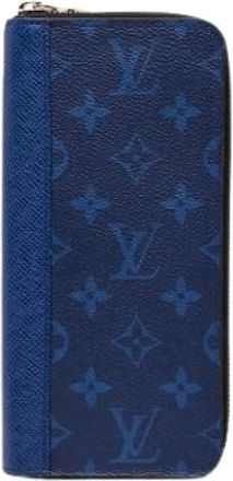 Louis Vuitton Pre-owned Canvas Zip-Around Wallet - Heren - Vintage Accessoires - Blauw - ONE Size - Leer - Vintage