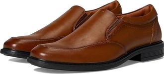 Nunn Bush Jarvis Moccasin Toe Slip-On Dress Casual Business Loafers Mens Lace Up Wing Tip Shoes Cognac : 10.5 W (EE), Leather/Rubber/Suede