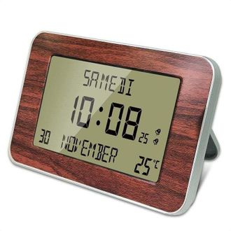 OEM Reloj Despertador Digital Radiocontrolado, Lcd, 24x14 Cm -crezuo