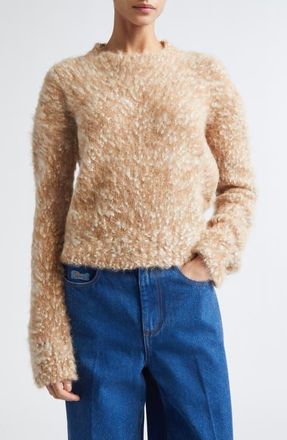 Marni Brushed Crewneck Sweater in Caramel at Nordstrom, Size 10 Us