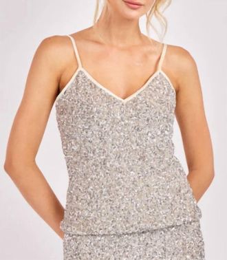Sadie & Sage Luster Sequin Cami In Silver