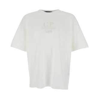 C.P. Company C.p. Company, Tops, Heren, Wit, M, Katoen, Logo T-Shirt