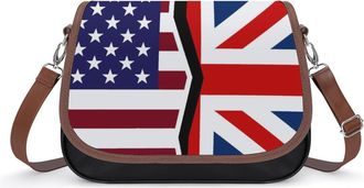 Generic US & UK Flag Fashion Womens Crossbody Bags Novelty Handbag Shoulder Bag Purse