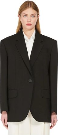 Max Mara Lamine Blazer - Dames - Blazers - Zwart - S - Wol - Jassen