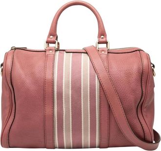 Gucci Pre-owned Weekend Bags, female, Pink, Size: ONE SIZE Pre-owned Leather Duffle Bag