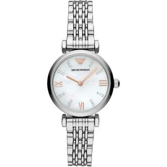 Emporio Armani Accessoires, Dames, Grijs, ONE Size, Gianni T-Bar Horloge