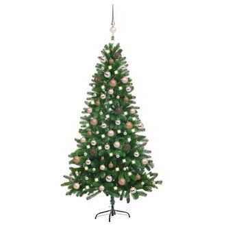 vidaXL &Aacute;rbol De Navidad Preiluminado Con Luces Y Bolas Verde 150 Cm Vidaxl