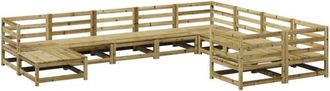 vidaXL 10 Piece Garden Sofa Set Impregnated Wood Pine vidaXL