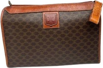 Celine Pre-owned Vintage Leren Clutch - Dames - Vintage Clutch - Bruin - ONE Size - Leer - Vintage