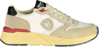 Blauer Beige Polyester Heren Sneaker - Heren - Sneakers - Beige - 45 EU - Polyester - Schoenen