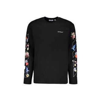 Off-white Black Cotton Mens T-Shirt