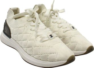 Chanel Womens Wool Quilted Low-Top Sneaker (Authentic Pre-Loved)