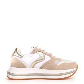 Voile Blanche Sand & Platinum Sneaker with Suede