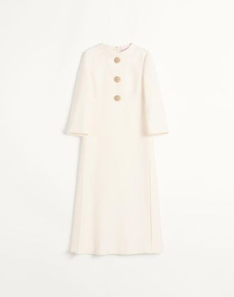Valentino Abito Midi In Crepe Couture Donna AVORIO 36