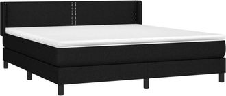 vidaXL Vidaxl - Cama Box Spring Con Colch&oacute;n Tela Negro 180x200 Cm