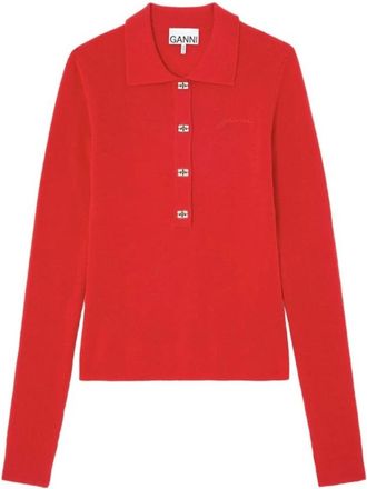 Ganni Mujer, Jerseys, Rojo, Talla: XS