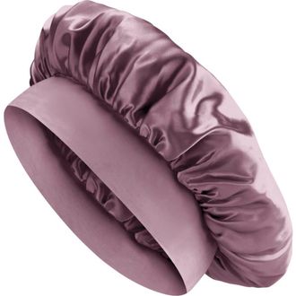 Blissy Halo Silk Bonnet in Plum at Nordstrom