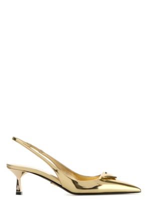 Prada Golden Leather Pumps