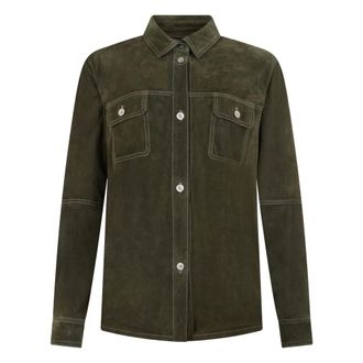 Moorer Leather Jackets, female, Green, Size: XS Elga Jacket