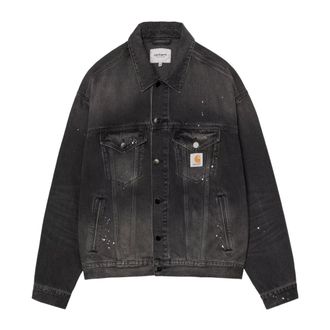 Carhartt Work in Progress Helston Denim Jacket - Heren - Spijkerjassen - Zwart - M - Denim - Jassen