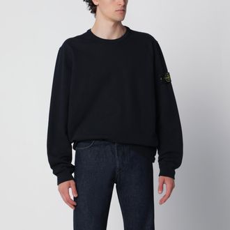 Stone Island Felpa girocollo blu navy in cotone