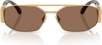 Versace Sunglasses Ve2287 100273 Gold/Dark Brown Men