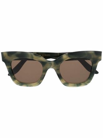 Lapima Lisa Forest Solid sunglasses - women - Acetate - 47 - Green
