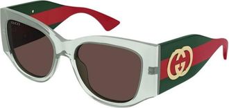 Gucci Gg 2115S Zonnebrillen - Dames - Zonnebrillen - Groen - 55 MM - Nylon - Accessoires