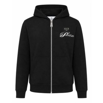 Philipp Plein Hoodies & sweatvesten, Heren, Zwart, 3Xl, Hoodie Sweatjacket Teddy